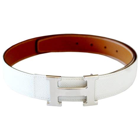 Hermes belts white